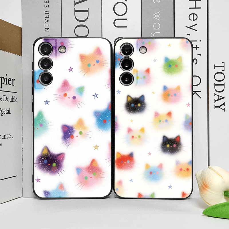 Huawei Mate 60 - 재미있는 그래피티 화려한 고양이 머리 프린트