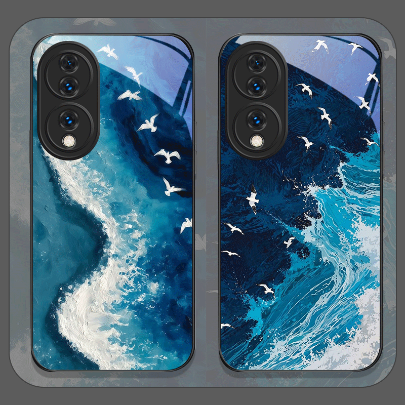여름 해변 푸른 바다 물결 프린트 강화유리 폰 케이스  - Huawei Mate 60 리뷰 및 가격